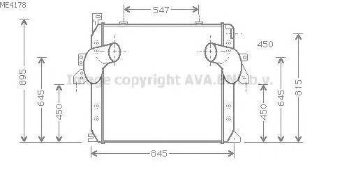 ME4178 AVA radiador de intercooler