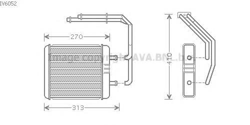 Радиатор печки (отопителя) IV6052 AVA
