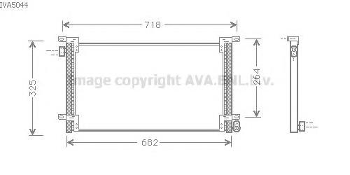 Радиатор кондиционера IVA5044 AVA