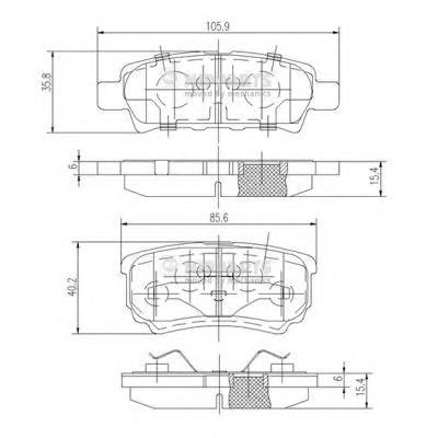 Колодки дисковые  Nipparts J3615014 цена, от 18.40 USD