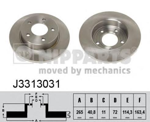 Задний тормозной диск Nipparts J3313031 цена, от 32.22 USD