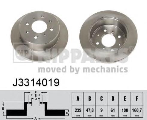 J3314019 Nipparts Дисковый тормоз