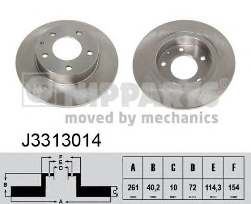Купить J3313014 Nipparts Диск тормозной задний