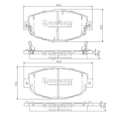 Колодки Nipparts J3602087 цена, от 21.71 USD