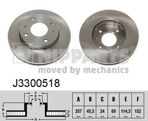 Тормоз дисковый передний Nipparts J3300518 цена, от 21.56 USD
