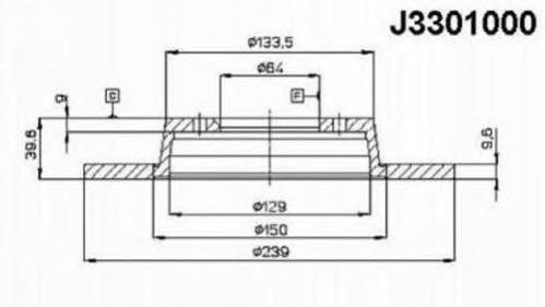 Передние тормозные диски J3301000 Nipparts