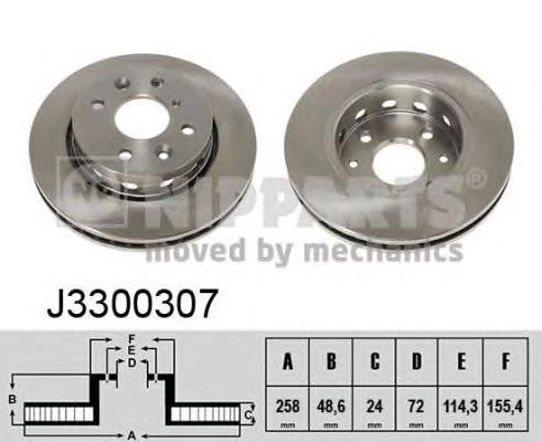 Передний тормозной диск Nipparts J3300307