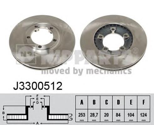 Тормоз дисковый передний Nipparts J3300512 цена, от 26.83 USD