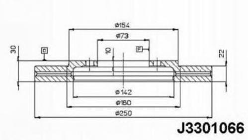 Передние тормозные диски J3301066 Nipparts