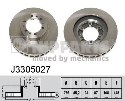 J3305027 Nipparts Диск тормозной передний