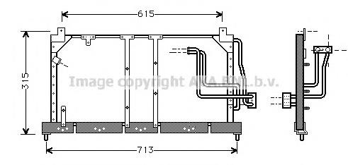 Радиатор кондиционера OL5224 AVA