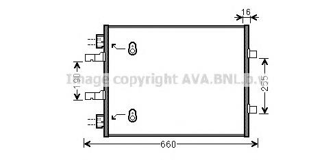 Радиатор охлаждения кондиционера AVA OL5480
