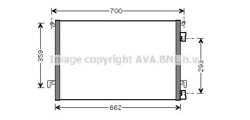 Радиатор кондиционера OLA5334 AVA