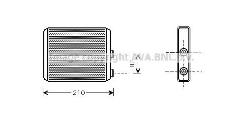 OLA6353 AVA radiador de forno (de aquecedor)