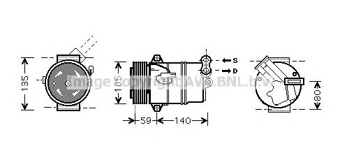 OLAK446 AVA compressor de aparelho de ar condicionado