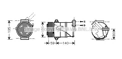 OLAK437 AVA compressor de aparelho de ar condicionado