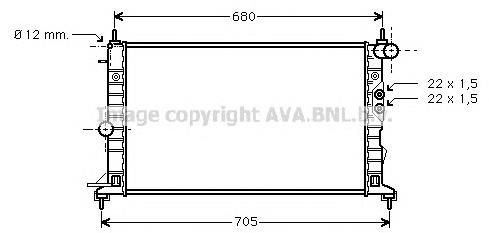 Радиатор охлаждения AVA OLA2244
