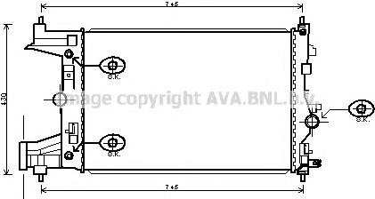 Радиатор OLA2486 AVA