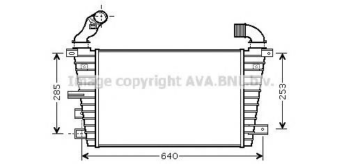 OL4416 AVA radiador de intercooler