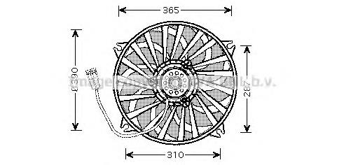 PE7529 AVA ventilador elétrico de esfriamento montado (motor + roda de aletas)