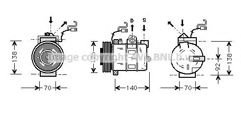 OLK327 AVA compressor de aparelho de ar condicionado