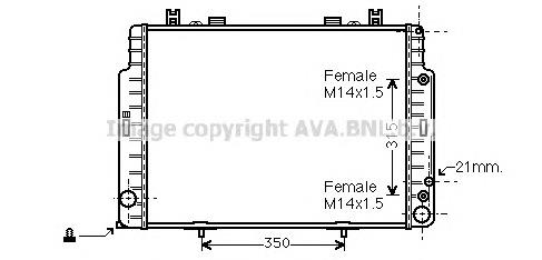 Радиатор охлаждения AVA MSA2131
