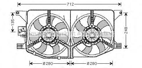 Вентилятор радиатора кондиционера MS7510 AVA