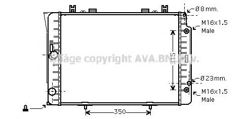 Радиатор охлаждения двигателя AVA MSA2151 цена, от 175.76 USD