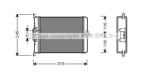 Радиатор печки MS6239 AVA