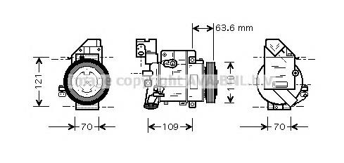 MSAK425 AVA compressor de aparelho de ar condicionado