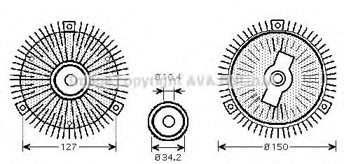 MSC415 AVA acoplamento viscoso de ventilador de esfriamento