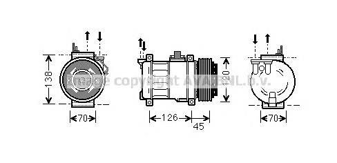 Компрессор кондиционера MSK276 AVA