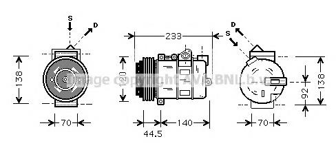 MSAK277 AVA compressor de aparelho de ar condicionado