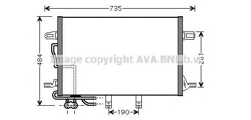 Радиатор кондиционера MSA5307 AVA
