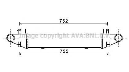 MS4557 AVA radiador de intercooler