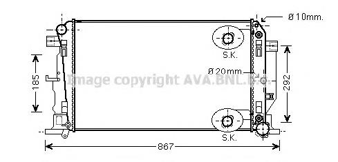 Радиатор охлаждения AVA MS2445