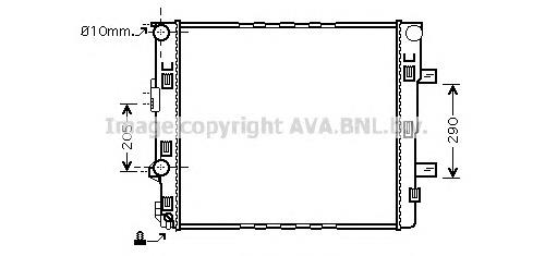 Радиатор охлаждения двигателя AVA MS2405 цена, от 179.74 USD