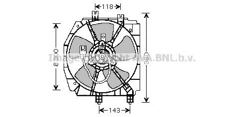 Difusor do radiador de esfriamento, montado com motor e roda de aletas MZ7523 AVA