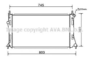 Радиатор охлаждения двигателя AVA MZ2249 цена, от 100.15 USD