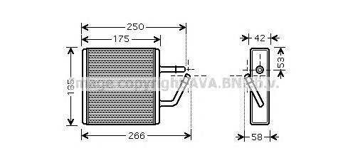 MZ6194 AVA Радиатор отопителя салона