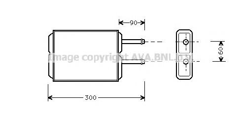 MZ6124 AVA Радиатор отопителя салона