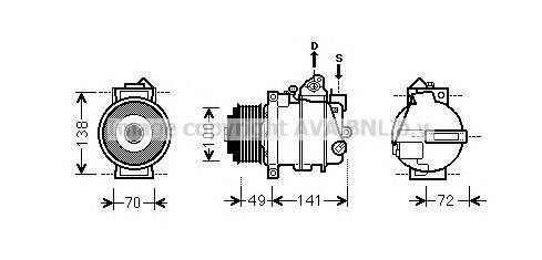 Компрессор кондиционера MSK560 AVA