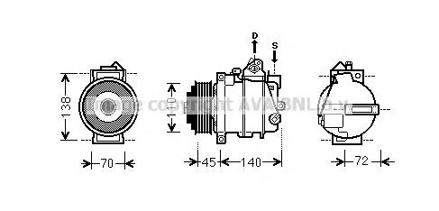 Компрессор кондиционера MSK561 AVA