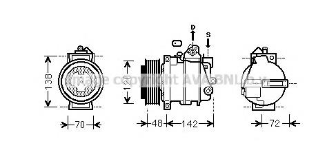 Компрессор кондиционера MSK567 AVA