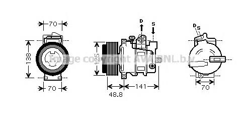 Компрессор кондиционера MSK426 AVA