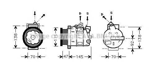 Компрессор кондиционера MSK390 AVA