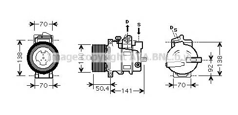 Компрессор кондиционера MSK431 AVA