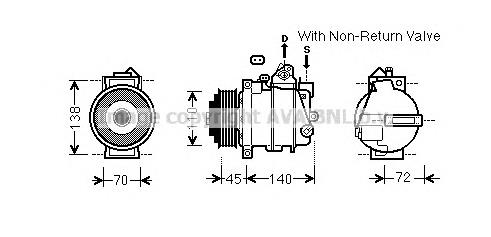 Компрессор кондиционера MSK587 AVA