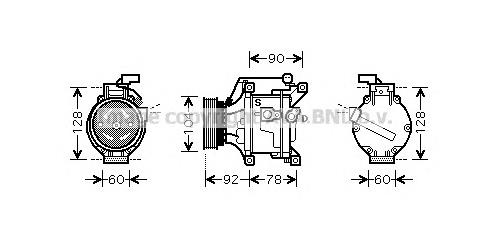 Компрессор кондиционера TOK446 AVA