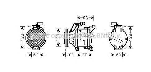 Компрессор кондиционера TOAK447 AVA